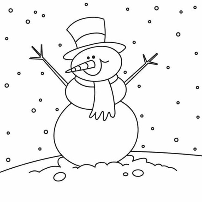 Рисунки снеговика для срисовки
