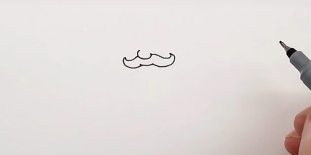 как нарисовать деда мороза: дорисуйте усы