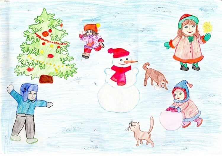 Рисунки на новогоднюю тематику: что можно нарисовать на Новый год risunki na novogodnyuyu temu 58